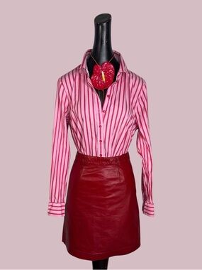 Hawes & Curtis Semi Fitted pink striped button down